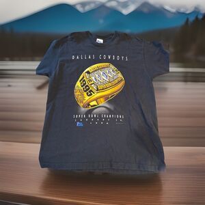 VTG Dallas Cowboys 1995 Super Bowl XXX Champions Black XL Shirt Single Stitch